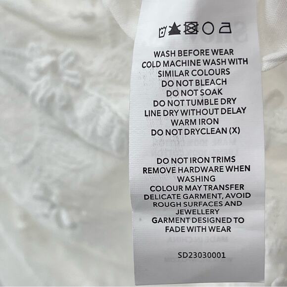 Showpo Cottagecore Abbey Tie Back Milkmaid Romantic Prairie Embroidered Dress 2 - Picture 15 of 16